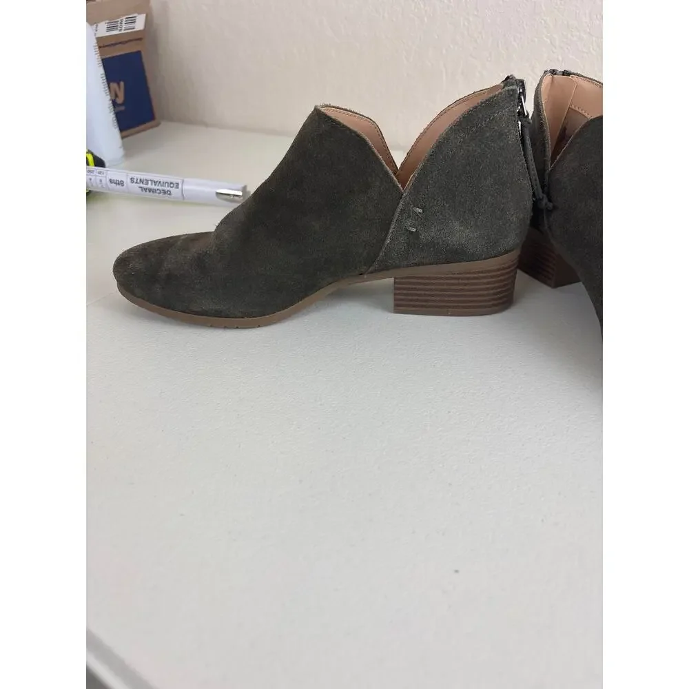 Kenneth Cole Reaction Oliver Green Suede Ankle Boots Size 8.5